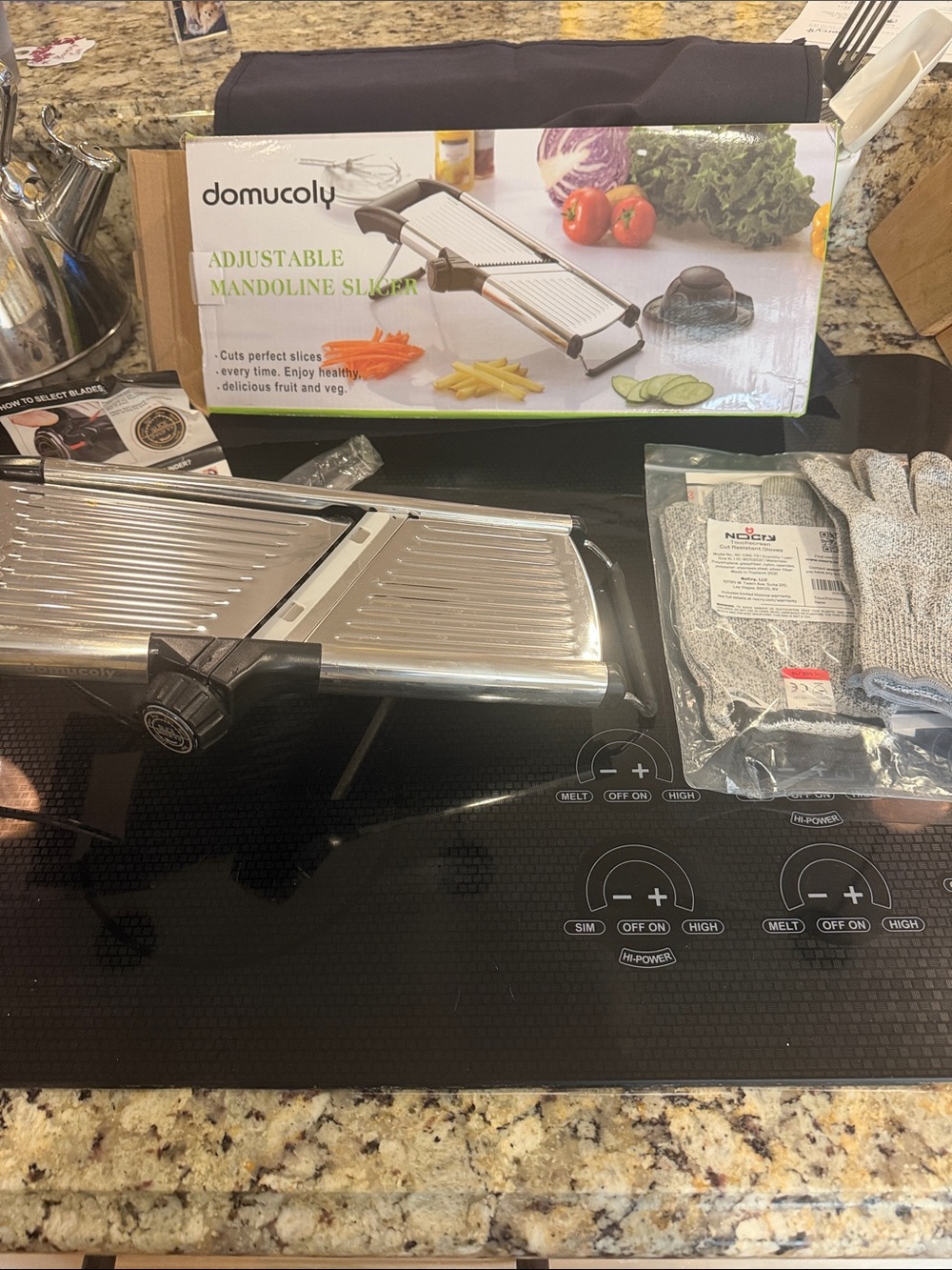 Adjustable Mandoline Slicer - Silver Stainless Steel